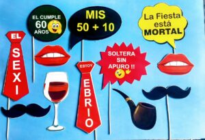 PROPS PARA FOTOS 60 AÑOS
