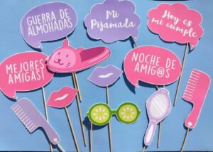 PROPS PARA FOTOS PIJAMA PARTY