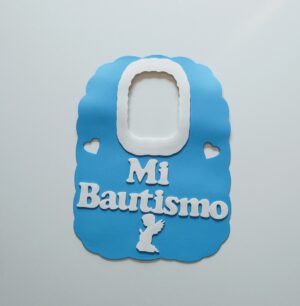 CARTEL GOMA EVA BABERO MI BAUTISMO