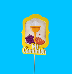 ADORNO PINCHE ECONOMICO COMUNION CALIZ CON UVAS
