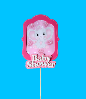 ADORNO PINCHE ECONOMICO BABY SHOWER ELEFANTITA ROSA