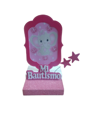 ADORNO ECO CON BASE ELEFANTITA MI BAUTISMO