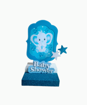 ADORNO ECO CON BASE ELEFANTITO BABY SHOWER