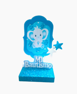 ADORNO ECO CON BASE ELEFANTITO MI BAUTISMO