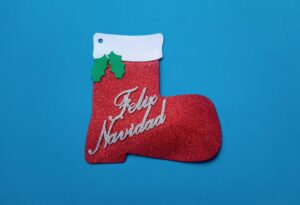 NAVIDAD BOTA GRANDE PARA PUERTA GOMA EVA GIBRE