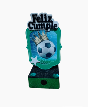 ADORNO ECO CON BASE PELOTA DE FUTBOL