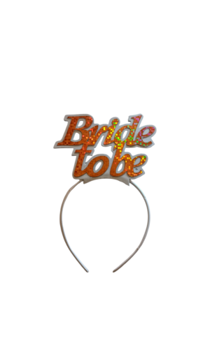 VINCHA HOLOGRAFICA BRIDE TO BE X 6 UNIDADES