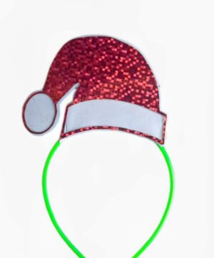 VINCHA HOLOGRAFICA NAVIDAD GORRITO PAPA NOEL X 6 UNIDADES