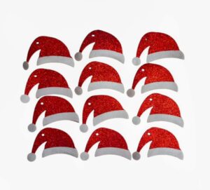 NAVIDAD GORRITOS PAPA NOEL PARA ARBOL X 12