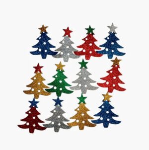NAVIDAD PINITOS PARA ARBOL X 12 GOMA EVA GIBRE