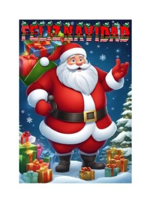 NAVIDAD AFICHE PAPA NOEL X 10 UNIDADES