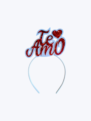 VINCHA HOLOGRAFICA TE AMO X 6 UNIDADES