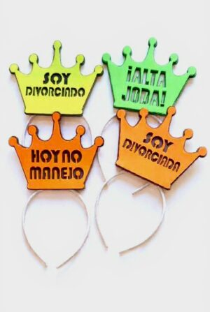 VINCHAS FLUO CORONA CON FRASES